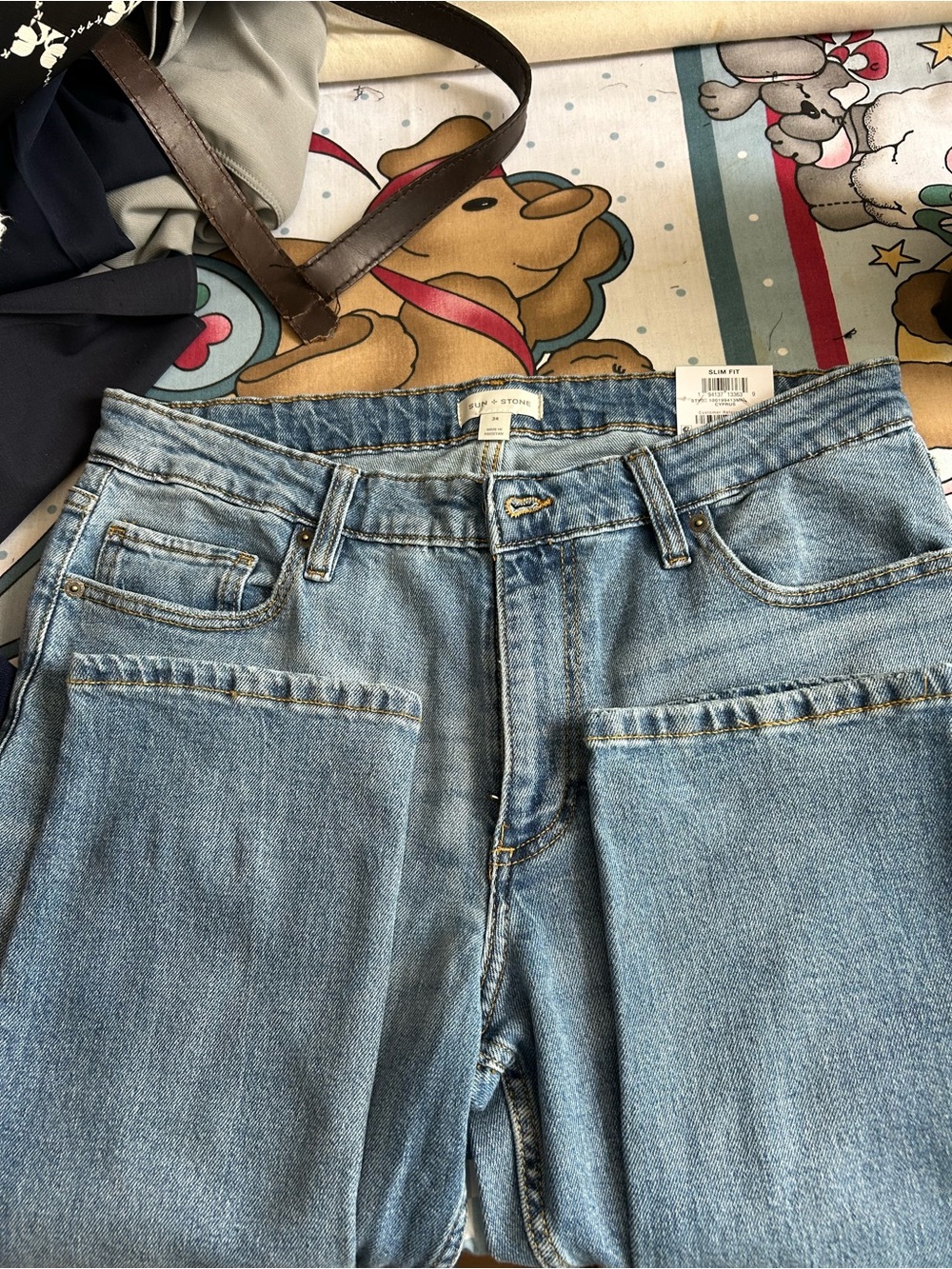 Sun + Stone Light Blue Relaxed Fit Men's Jeans